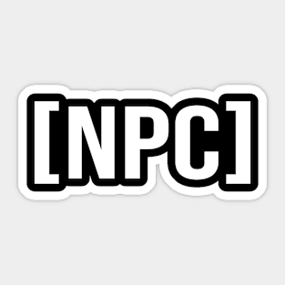 NPC Meme Typography Sticker